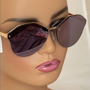 Authentic PRADA Sunglasses *NEW* 66 mm rose gold